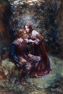 Ze drukte haar pure heldere lippen, half glimlachend, half geneigd om te antwoorden met tranen, tegen mijn voorhoofd, getekend door zorgen, twijfel en gretig verlangen door Addison Thomas Millar